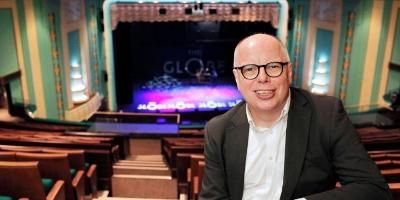 Image of Nigel Cooke inside the Globe Theatre