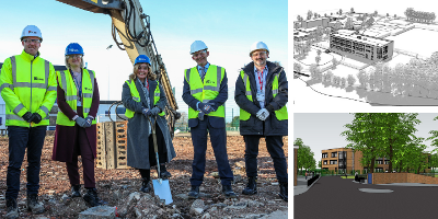 Image of Rhys Brown at the Egglescliffe school building site