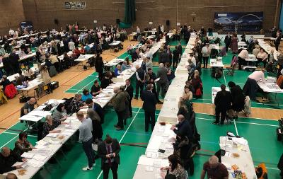 An image of the count hall at Thornaby Pavilion