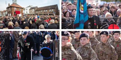 Image of Yarm high street remembrance sunday parade