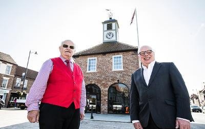 Yarm Town Hall completion of works with Councillor Nigel Cooke and Councillor Peter Monck