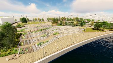 Stockton watefront amphitheatre cgi