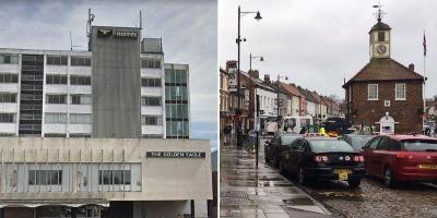 Image of Stockton's Golden Eagle hotel and Yarm high street 