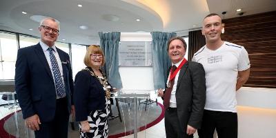 The opening of the Hilton Hotel with John Lambourne-Richardson